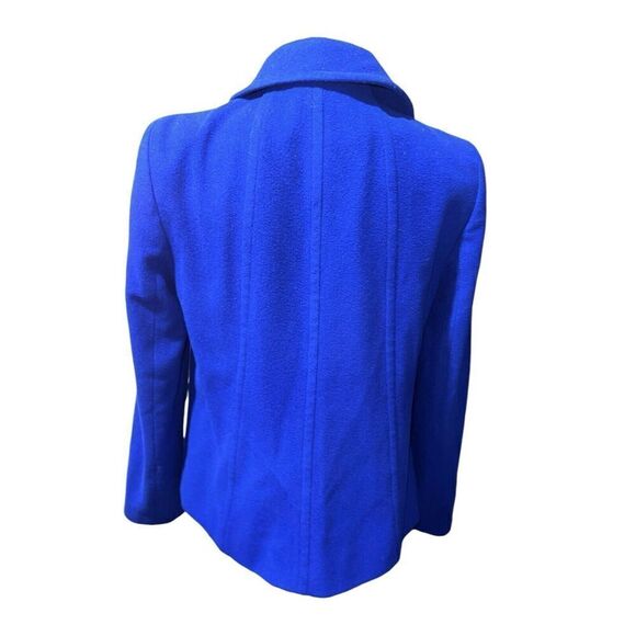 Louben Womens Jacket Royal Blue Wool & Cashmere Blend Button Up Jacket Size‎ 8 - Picture 5 of 8